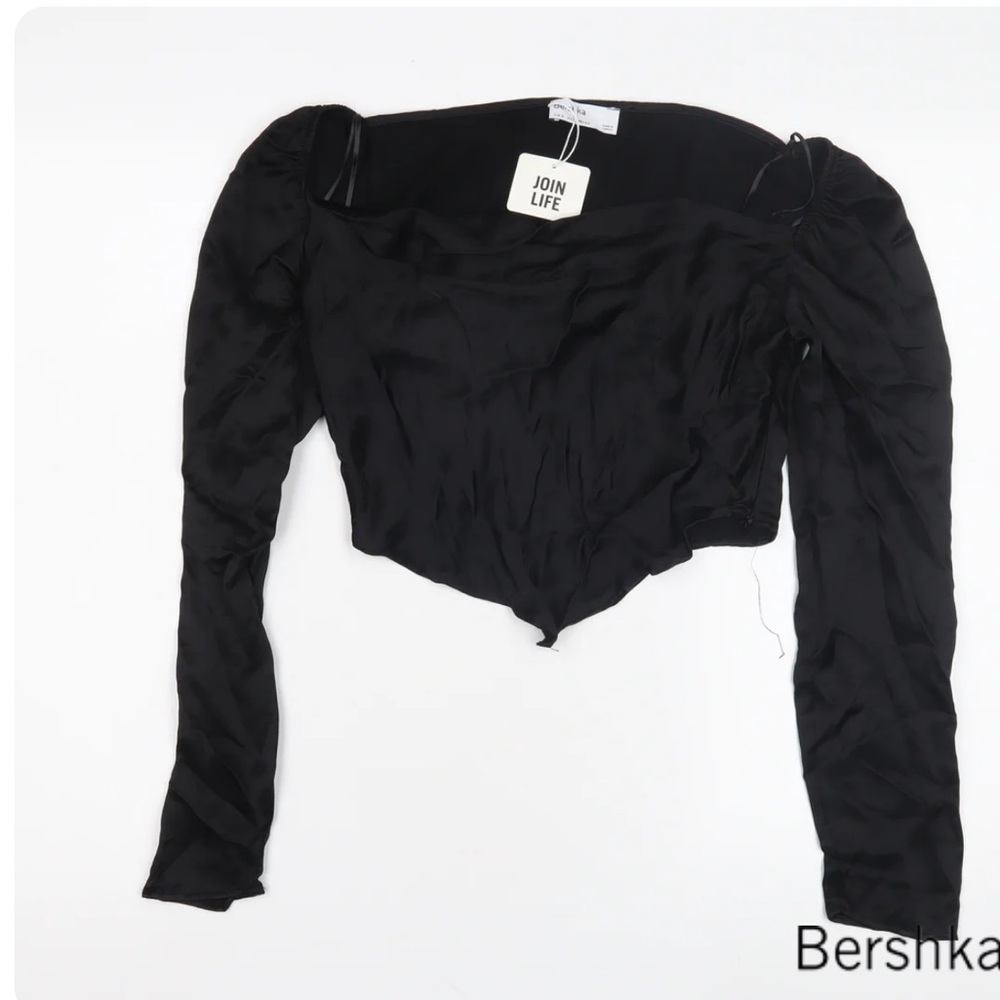 Bershka Elegant Black Blouse
